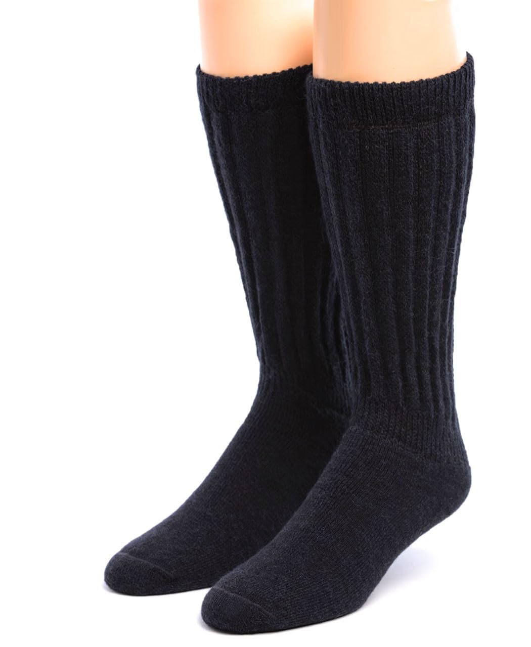 WARRIOR ALPACA SOCKS• Extra Wide • Loose Top • Terry Lined Alpaca Socks • Unisex • Comfort Band • Crew
