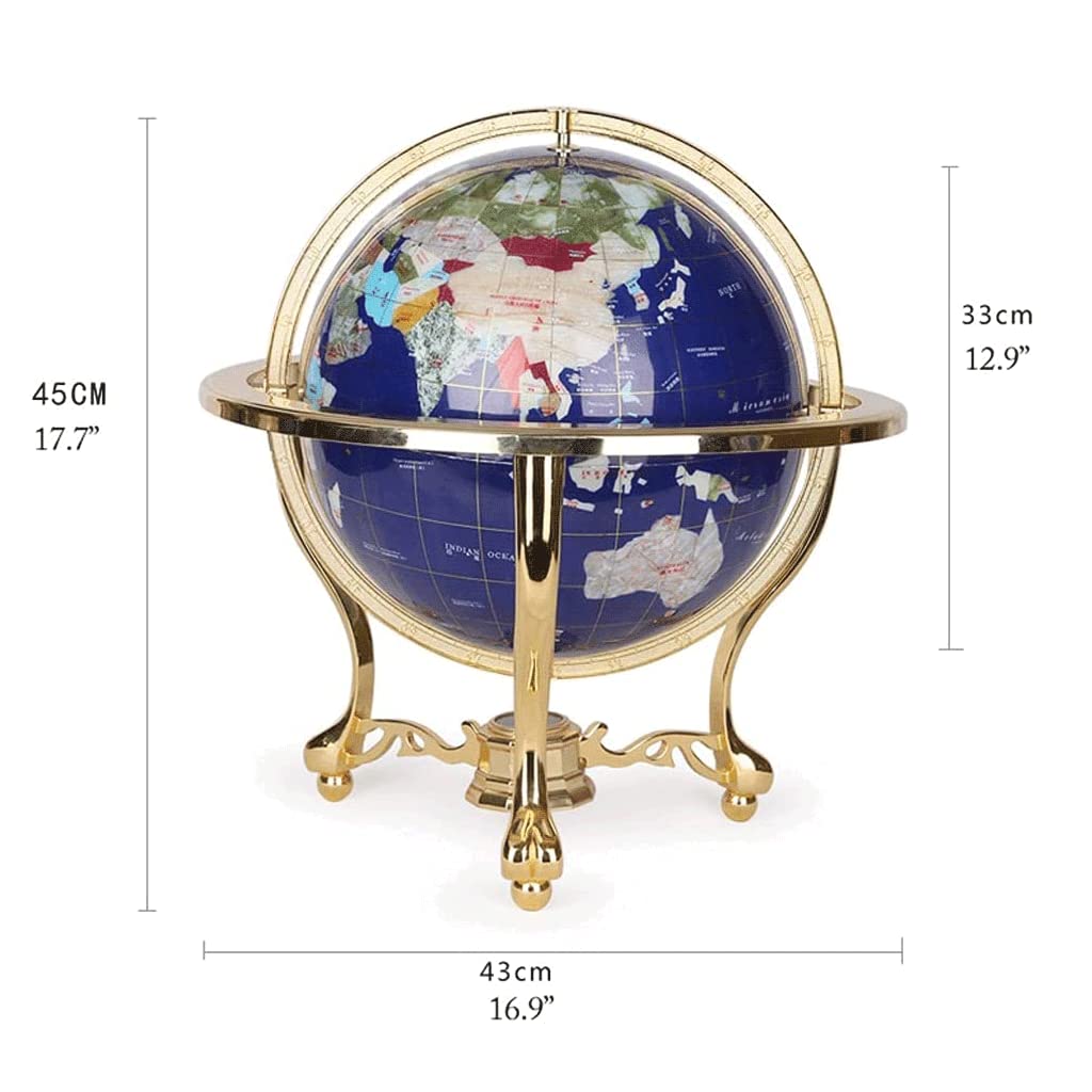 POCHY Mappamondi Grande mappamondo educativo Vintage Fatto a Mano mappamondo geografico bilingue Girevole mappamondo per Regalo di apprendimento in Classe Pratico Moda