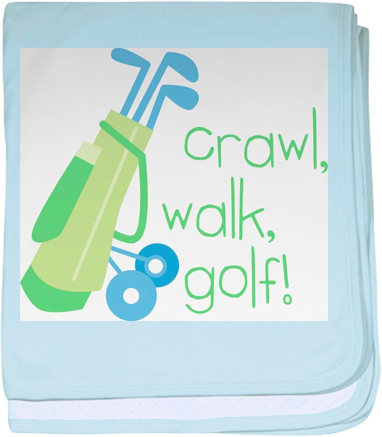 CafePress Crawl, Walk, Golf! Baby Blanket, Super Soft Newborn Swaddle