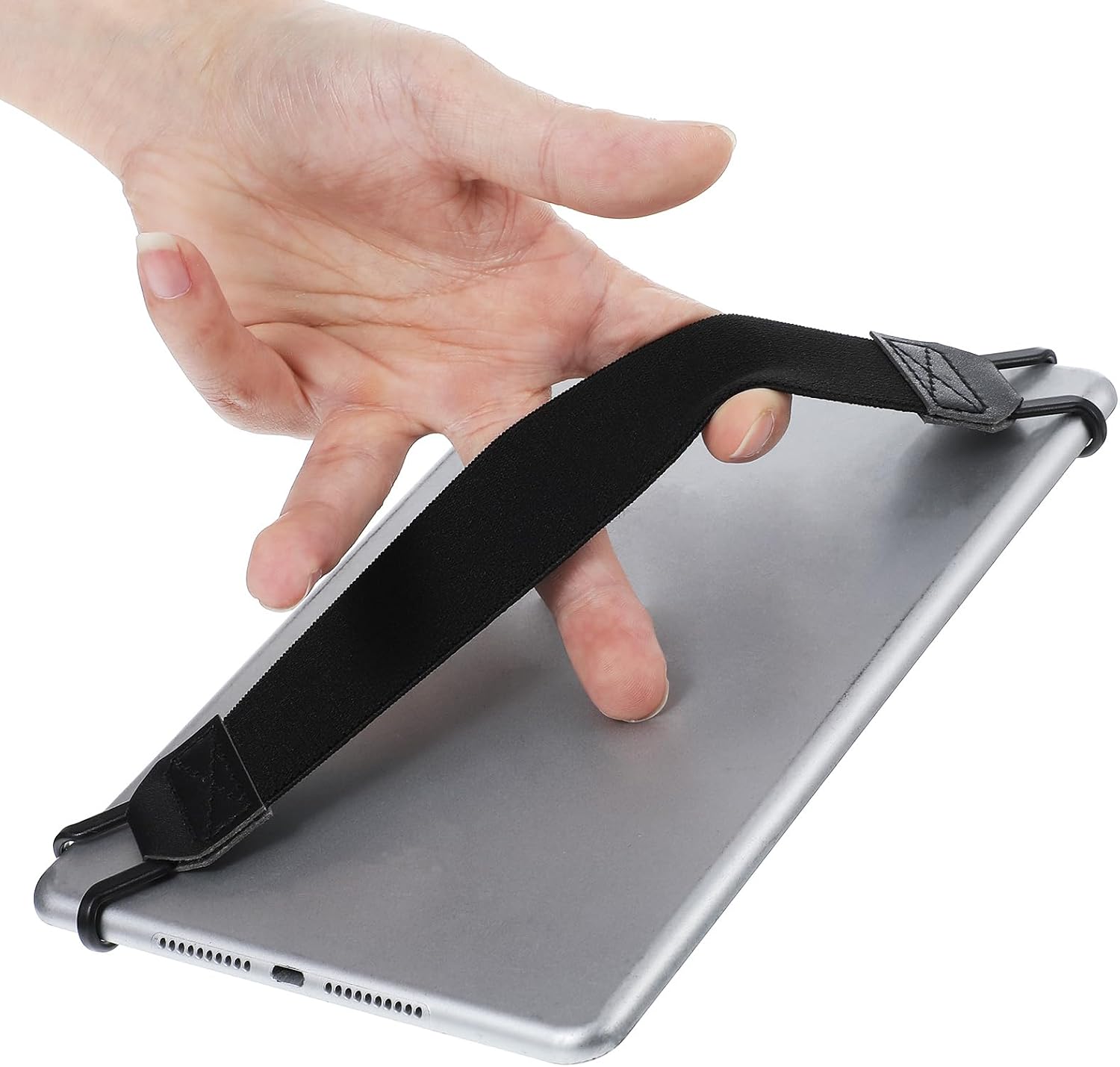 Ptwola Hand Strap Holder Universal Tablet Secure Grip Holder High Elasticity Finger Handle Bands Accessories Versatile Lightweight Bundle Strap Stretchable to 8.27-14.96 inches for Readers