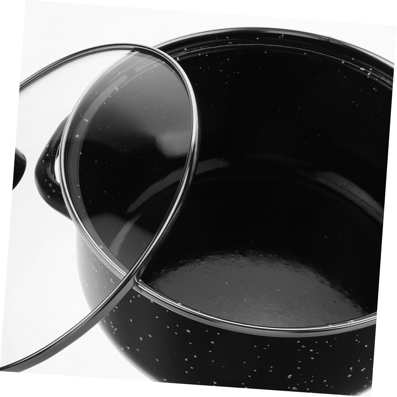 Enamel Mini Cooking Pot Set, 3pcs Small Stockpots with Handles, Coffee Color, Stove Top Saucepan for Household Stewing and Portable Kitchen Use