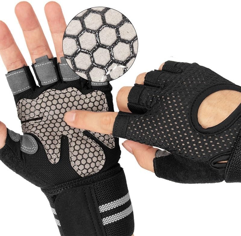 Fitness Wrist Guard Integrated Sports Fitness Equipment Training Half Finger Nylon Gloves
