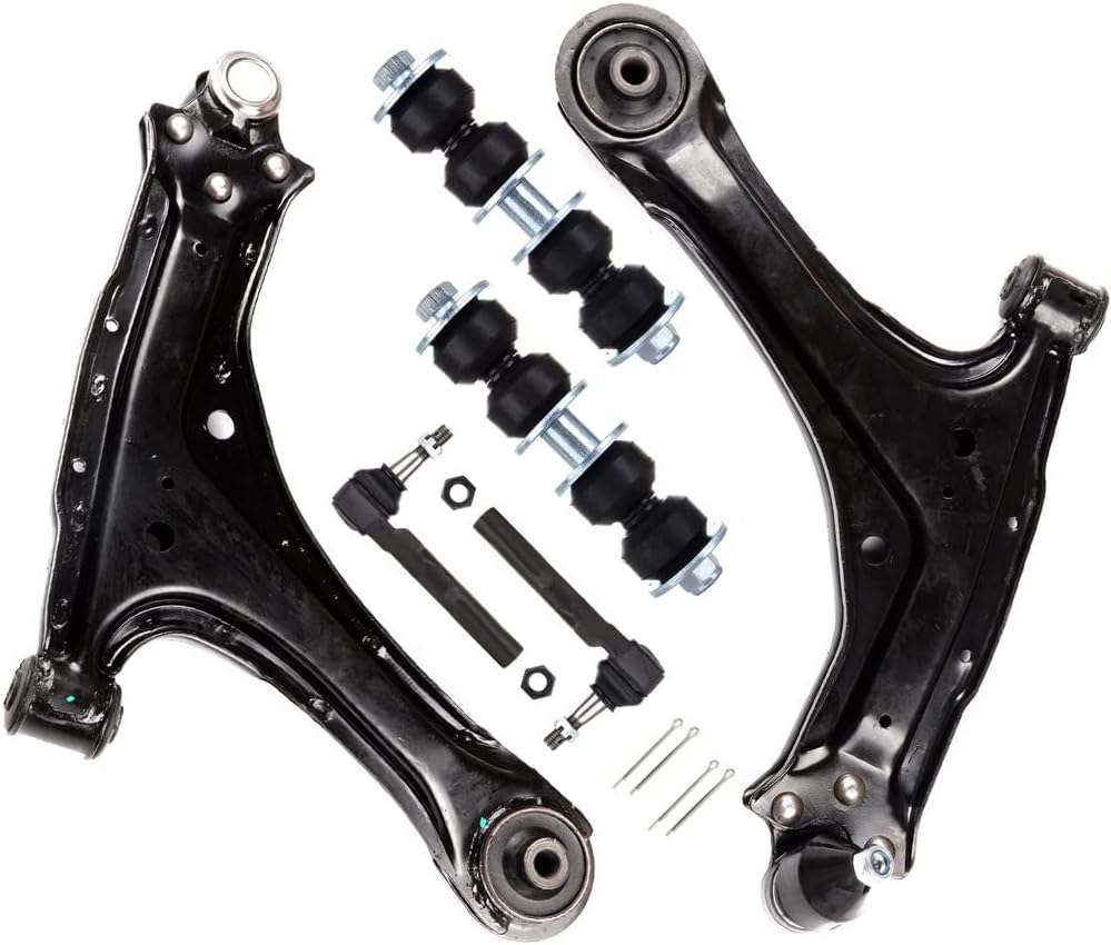 SCITOO 6pcs Front Suspension Kit Lower Control Arm And Ball Joints Outer Tie Rod Ends Sway Bar Links fit for Chevy Classic for Malibu for Oldsmobile Alero Cutlass for Pontiac Grand Am