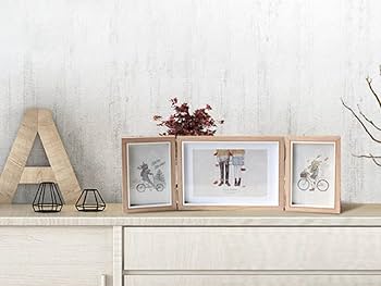 Amazon.co.jp: siawadeky フォトフレーム KG判 3面 写真立て