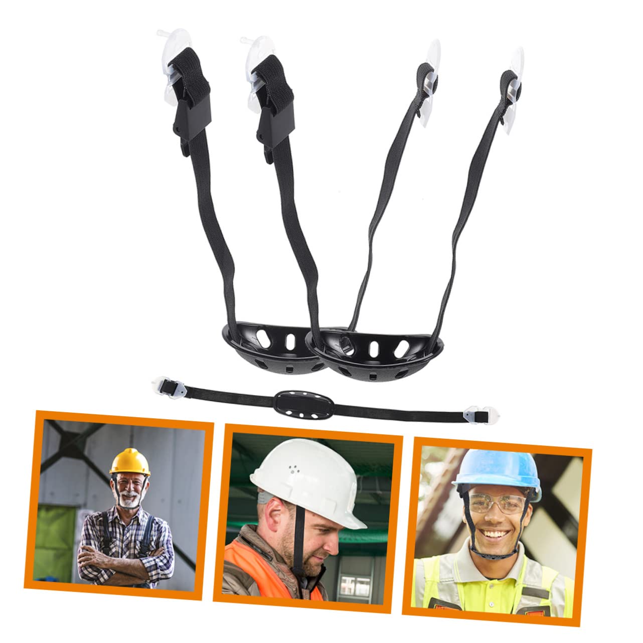 TOYANDONA Correa para La Barbilla del Casco Correas De La Barbilla del Sombrero Duro Bandas Correas De Barbilla Correa De La Barbilla del Casco Sudor Negro El Plastico