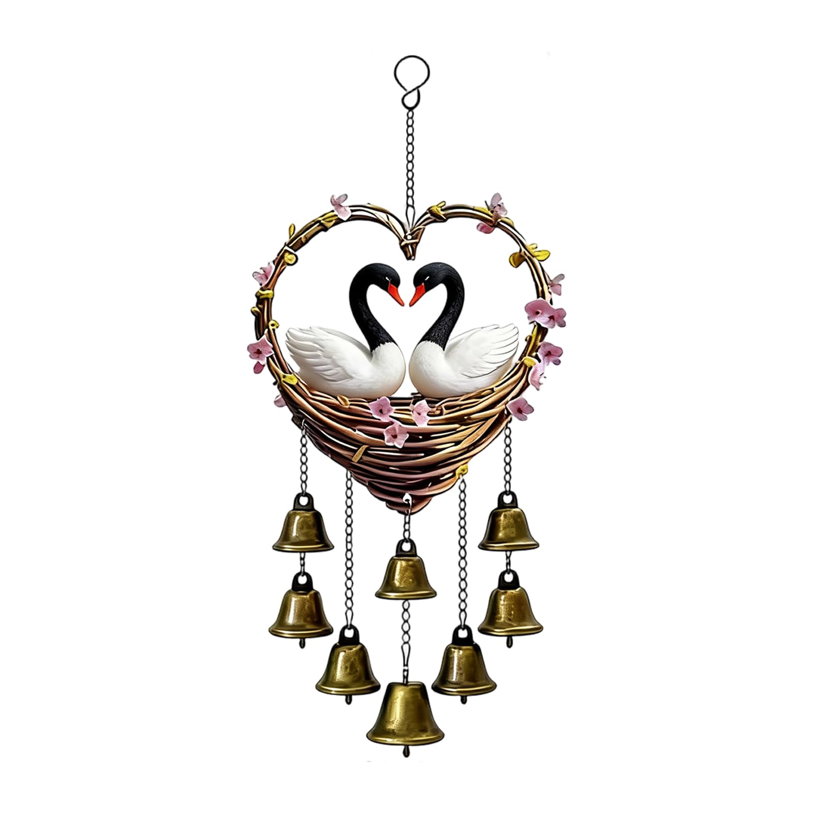 2D Acrylic Love Aeolian Bells Hanging Decorations for Bedroom Living Room Window Door Wall Ceiling Festival Decoration Tender Acrylic Wind Toll