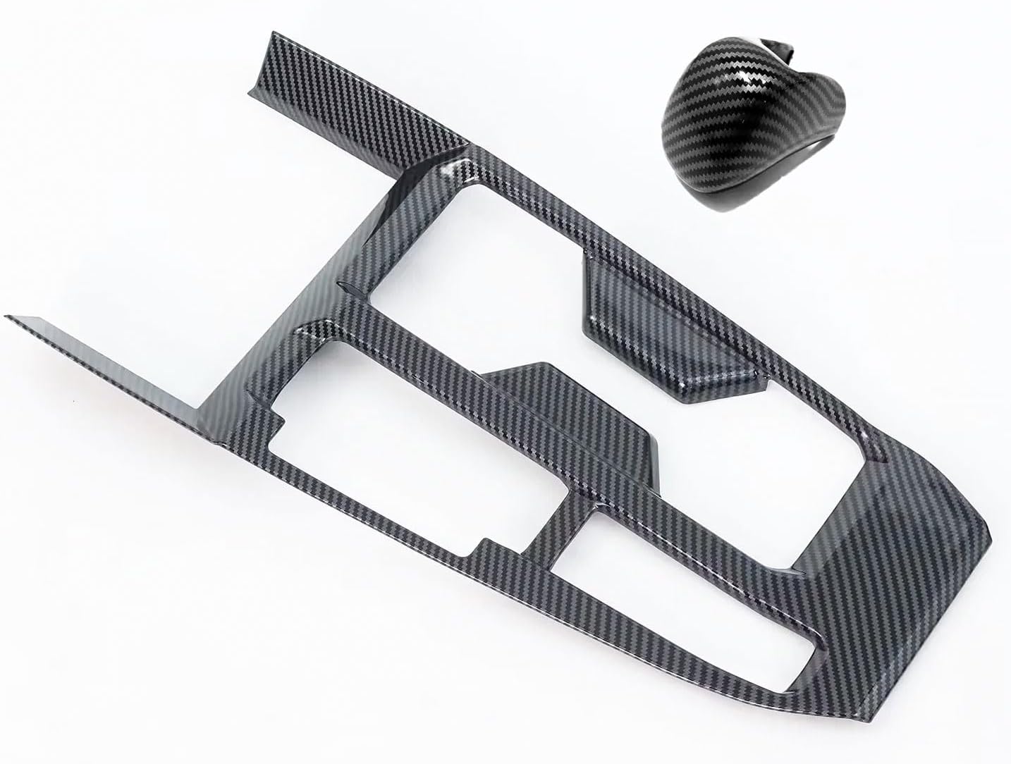 Center Console Gear Shift Panel and Knob Cover Trim Fit for Honda Accord and Hybrid 2023 2024 2025 Interior Accessories（ABS，Carbon Fiber）