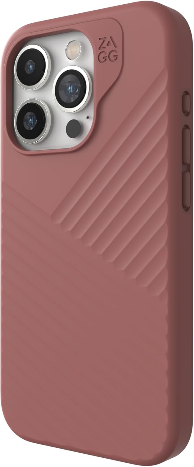 ZAGG Denali Snap iPhone 15 Pro Case - Drop Protection (16ft/5m), Dual Layer Textured Cell Phone Case, No-Slip Design, MagSafe Phone Case, Rust Brown iPhone 15 Pro Rust Brown Without Kickstand