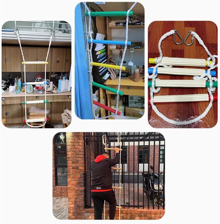 XinJAquクライミングロープ多機能避難はしご子供から大人までの緊急救助ロープすばやく展開して使いやすい防災グッズ災害用2メートル