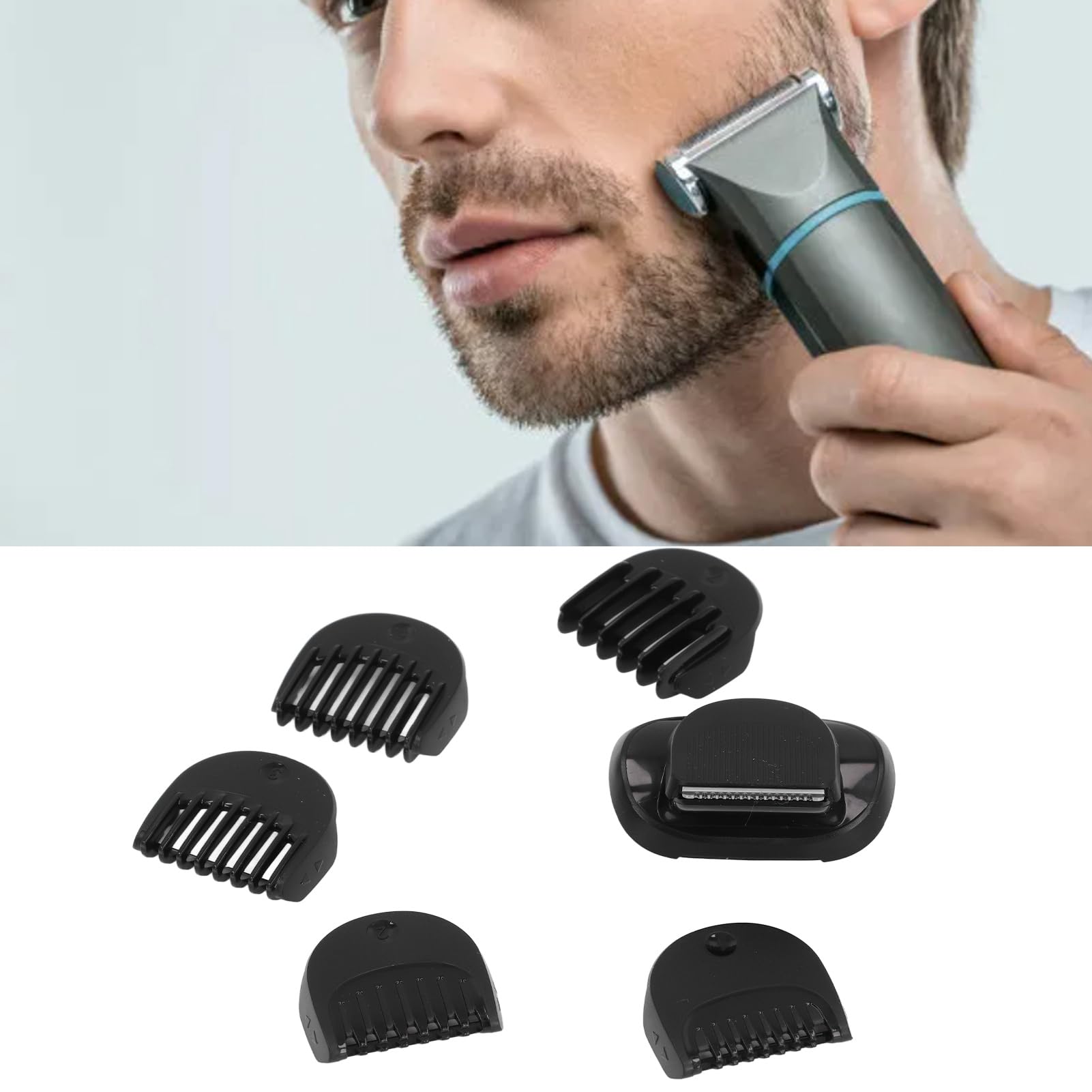 Accesorio para recortador de barba, cabezal para recortador de barba eléctrico para las series 5 6 7 5018s 5020s 5035s 5049cs, repuestos con cabezal de peine de 5 piezas