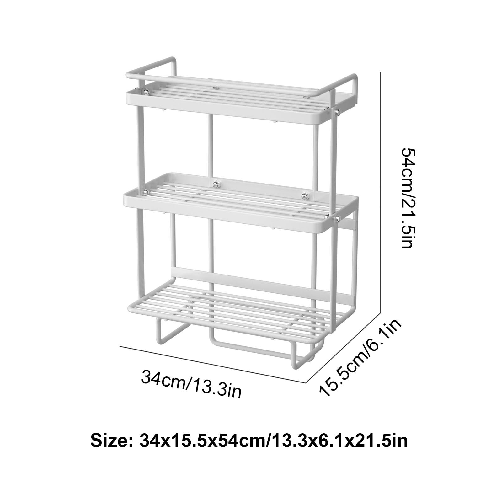 Estante para Estante sobre Inodoro, Ganchos para Estante De Almacenamiento para Inodoro Sin Perforaciones, Estante para Inodoro Multicapa para Espacios Pequeños,Negro,3 Layers