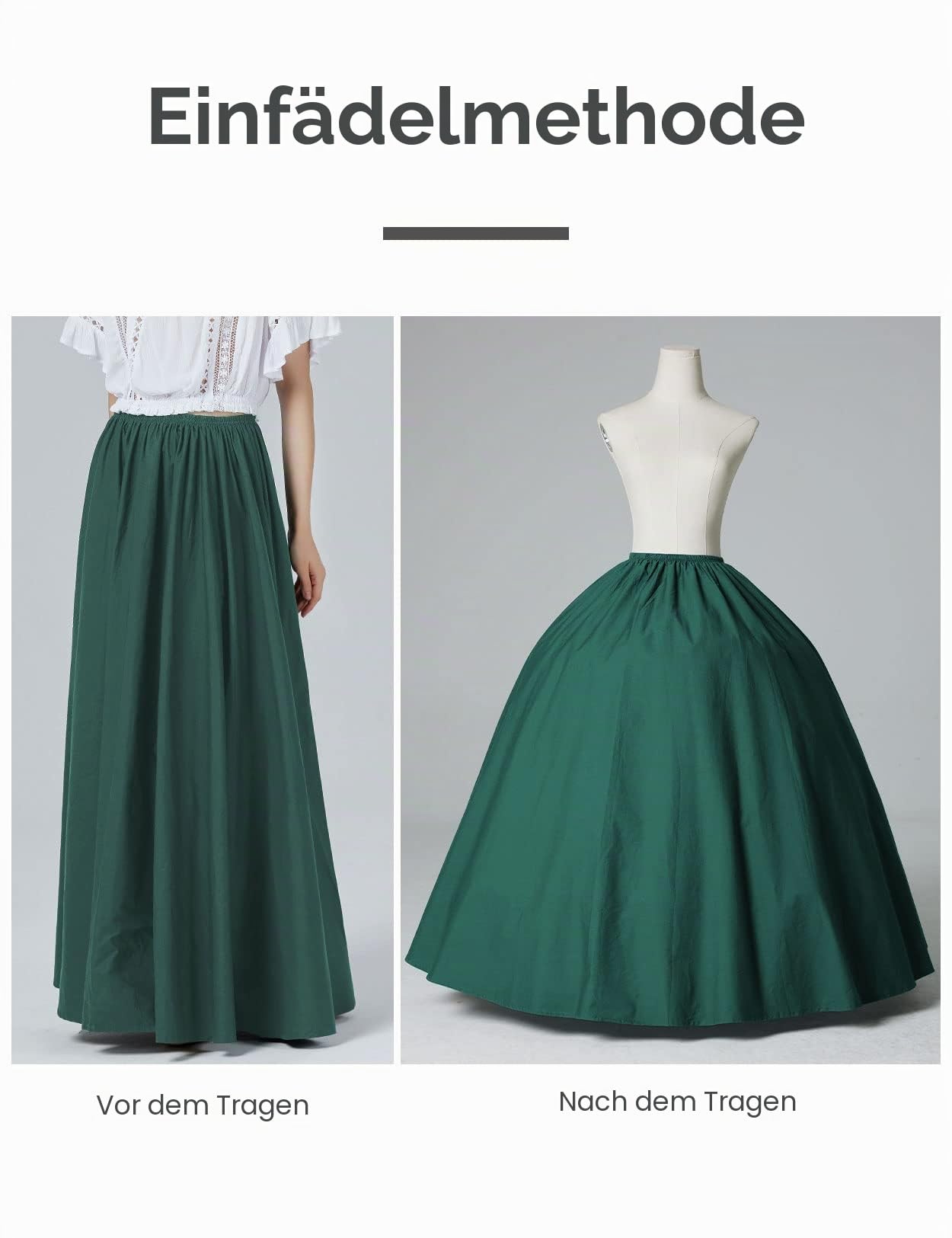 BEAUTELICATE Damen Reifrock Brautkleid Lang A-Linie Petticoat Rockabilly Barock Kleid Unterröcke Krinoline 4 Ringe mit Rüschen fur Hochzeit Karneval Halloween