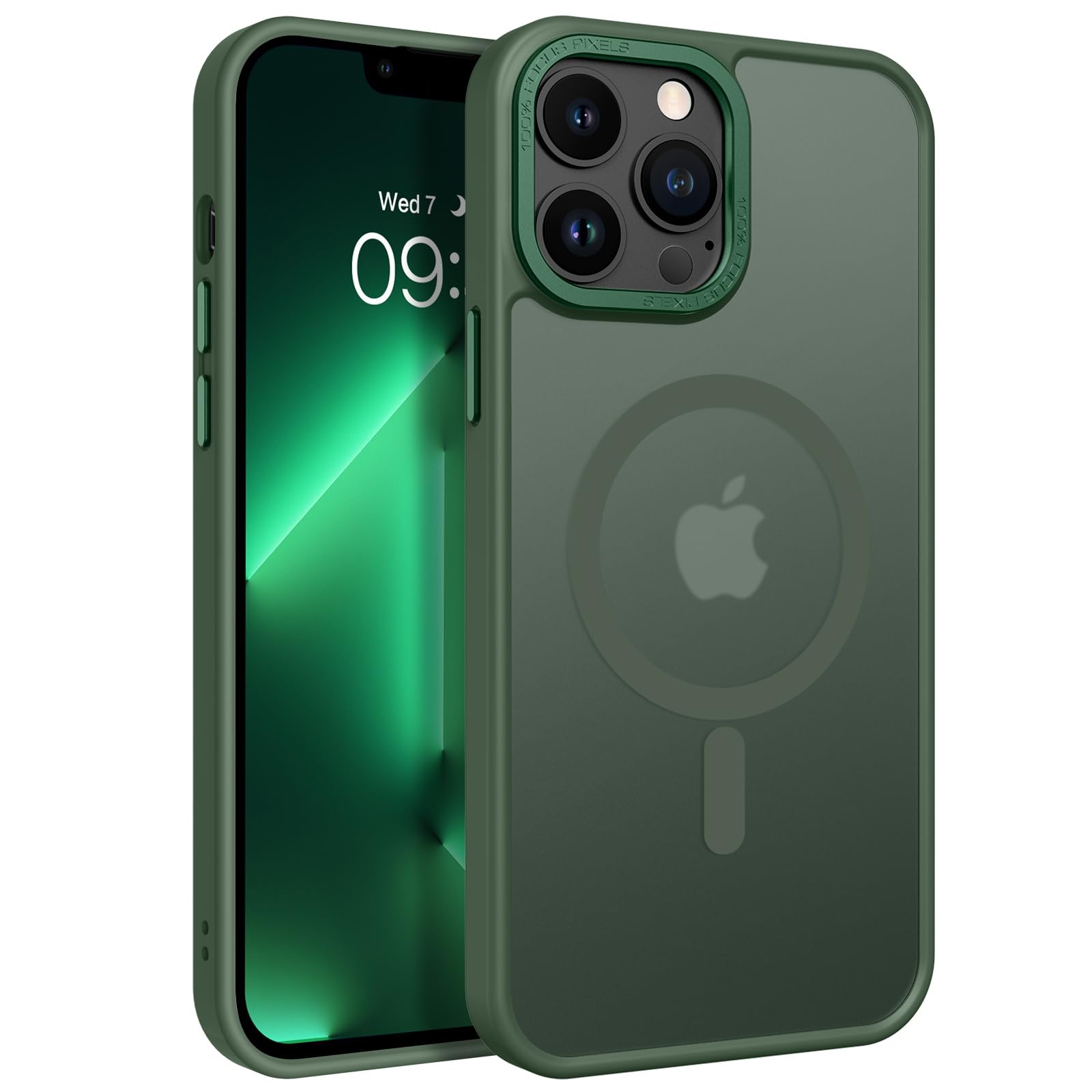 GUAGUA IPhone 13 Hülle Mit 360° Ring & Ständer – Magnetisch, Stoßfest, TPU, Schwarz/gold, Für 6,1 Zoll
