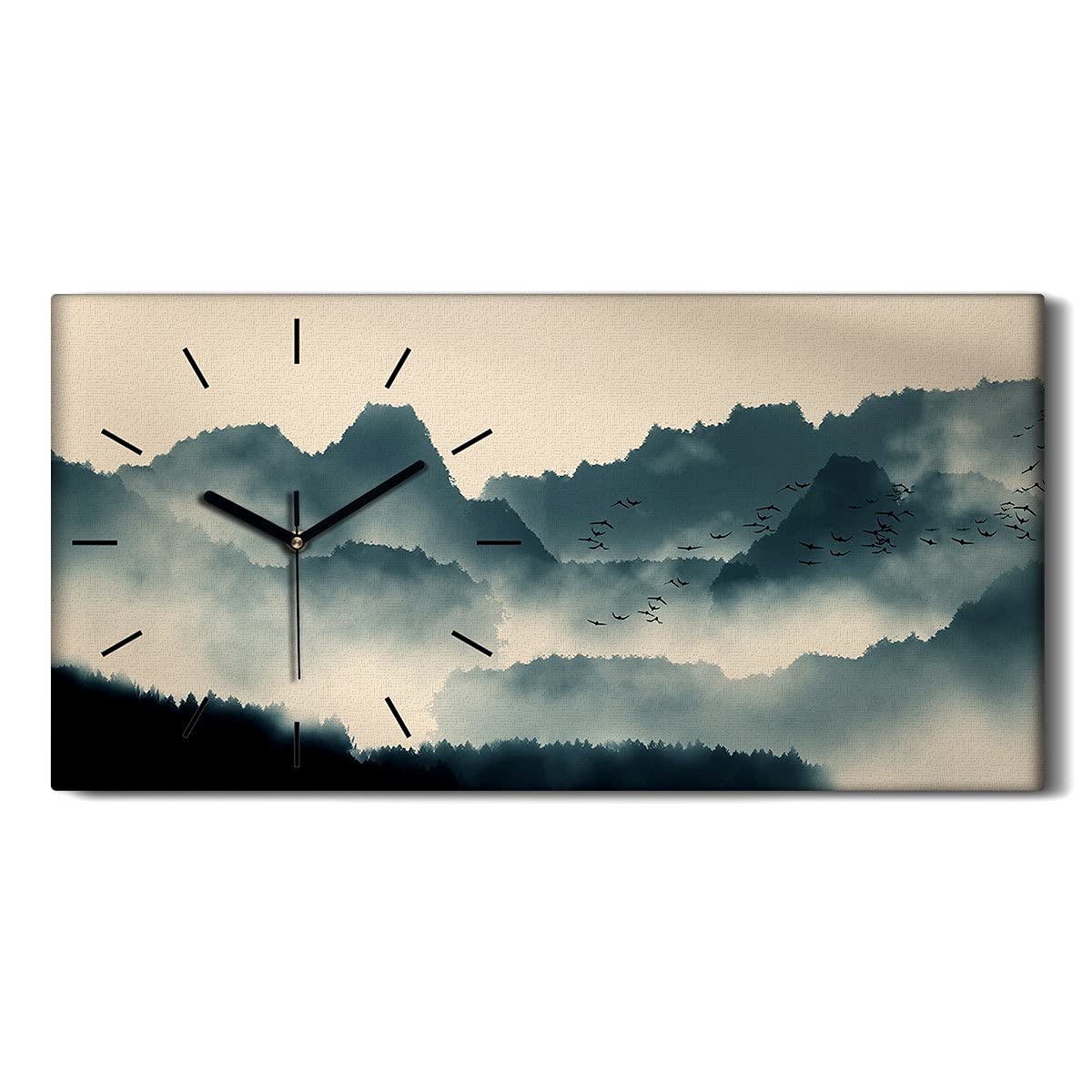 Horloge sur toile sans tic-tac sommeil paisible art moderne