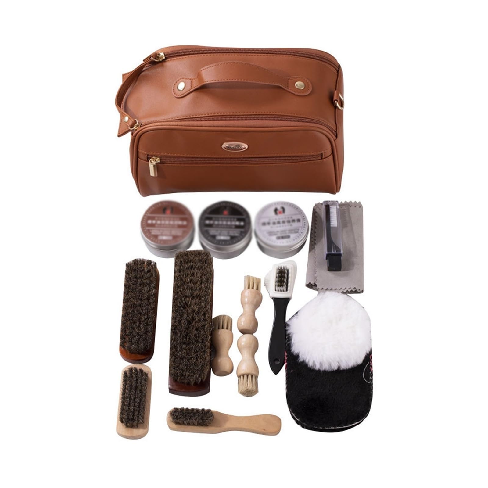 MQPALZKD Leather Shoe Polish Brush 20 Shoes With Maintenance Oil Clean Tool Set Polishing
