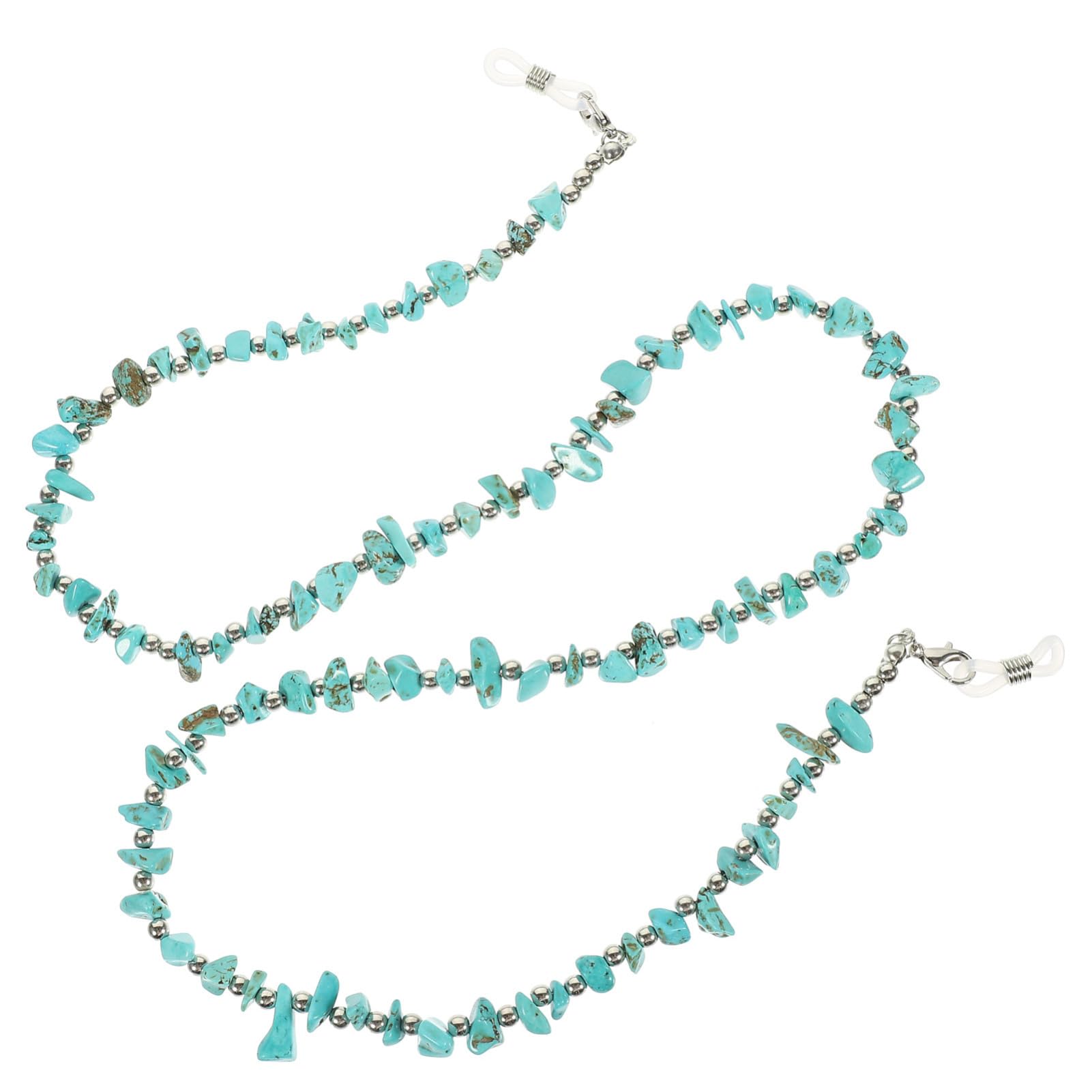 Türkisfarbene Brillenkette brillenband sonnenbrillenkette Anti-Verlust Brillenband brillenketten glasses chain Gläser schützend Sportbrillenseil Brillenperlenkette Legierung