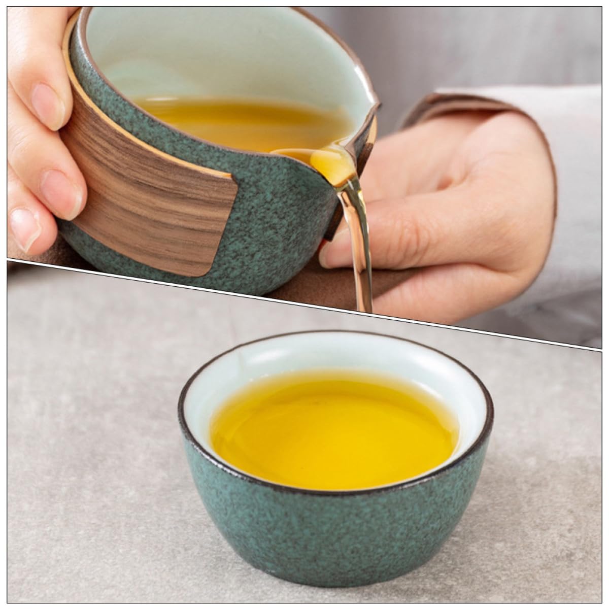 Tragbares Geschenk für Teeliebhaber für Zuhause und Büro sicheres und Elegantes Design Kung Fu Teeset aus Keramik mit Teekanne und 2 Teetassen