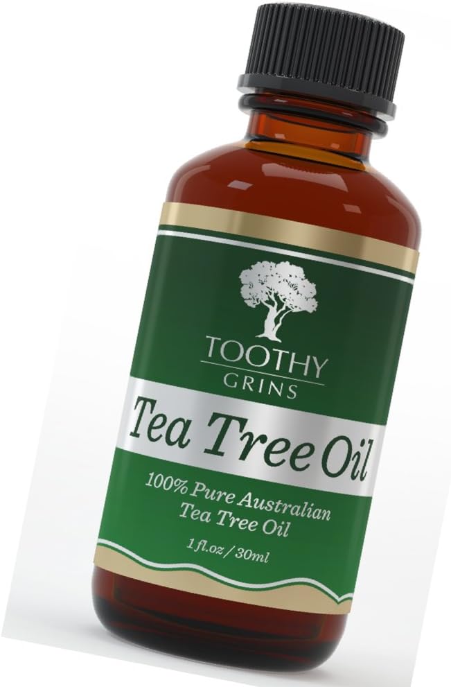 Tea Tree Oil ~ Pure 100% Australian - 1 Ounce (30 Ml) of Premium & Pure Essential Tea Tree Oil - The Best No Smear Label - With Guaranty By Toothy Grins (1)