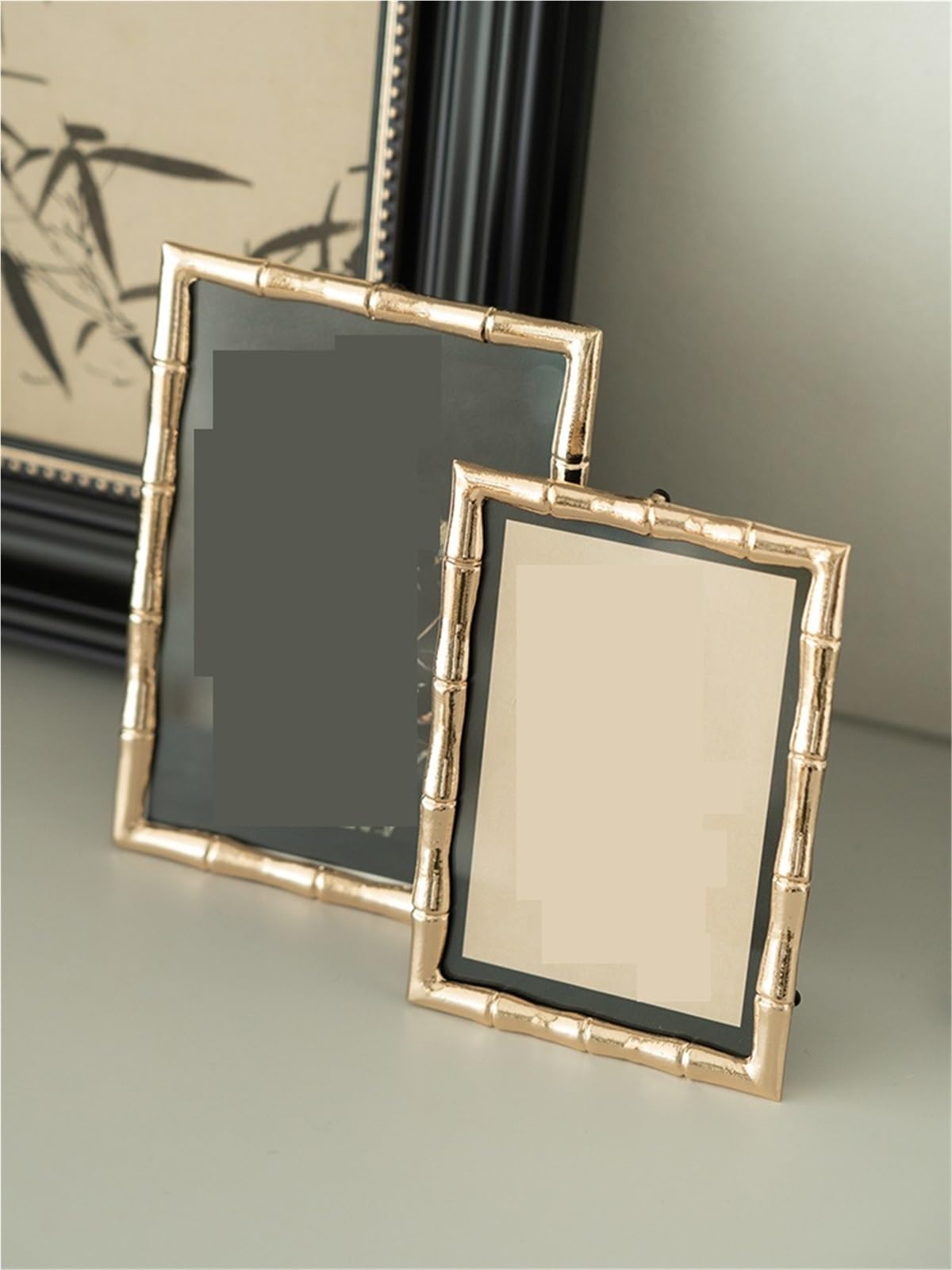 Rama na Zdjęcia Fotoramka Prosta Metalowa Ramka Na Zdjęcia, Dekoracyjna Rama Do Portretu Stół Pamiątkowa(Gold,7inch)