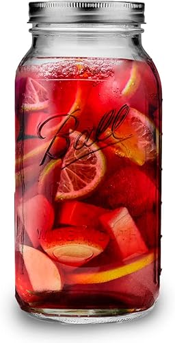 Miniatura 1 de Tarros Mason de boca ancha de 64 onzas  Tarro Mason de 12 galón  Tarros Mason de bola de 64 onzas con tapas  Tarros Mason grande de 64 onzas  Tarros