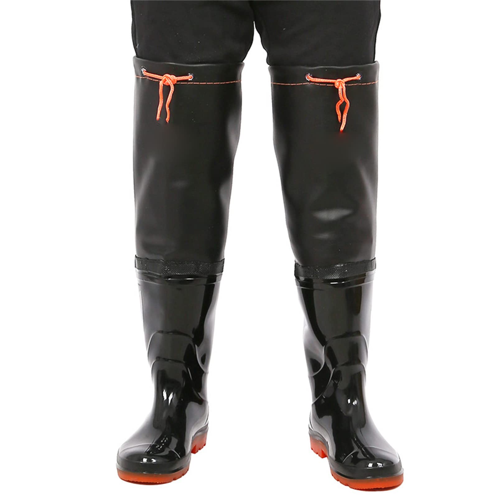 Stivali Pioggia Super Alti 60 Cm, Stivali da Trampoliere Impermeabili Uomo Scarpe Pesca Antiscivolo Resistenti all'Usura in PVC/Nylon Stivali da Trampoliere Leggeri in Gomma 36-47