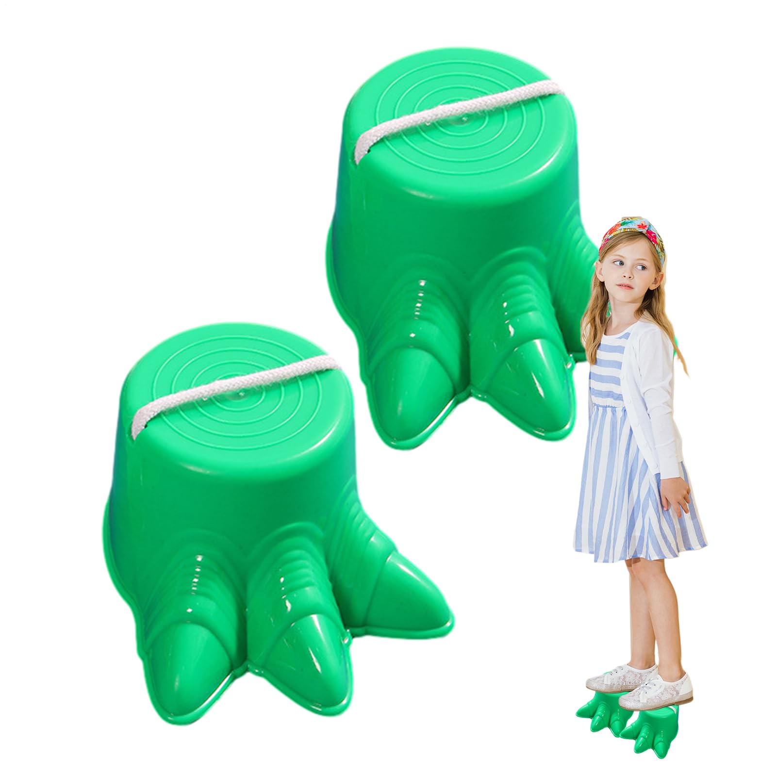 Stilts for Kids,Children Walking Stilts Toy | Classic Picnic Game Set Anti-Slip Dinosaur Foot Shape Stilt Walking Cup Toys for Kids Party Birthday Game School