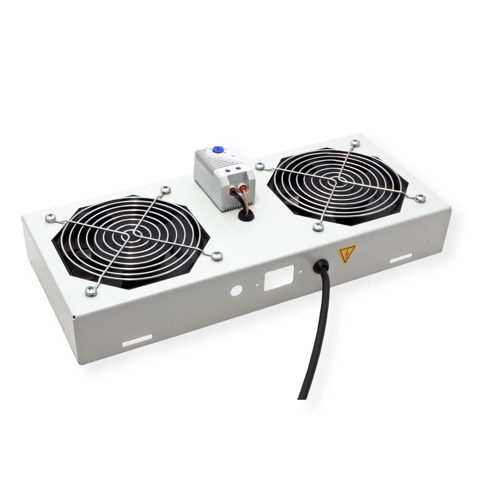 ROLINE Unidad de ventilación 2 Ventiladores, para Carcasa de Pared de 19 Pulgadas, Gris, termostato