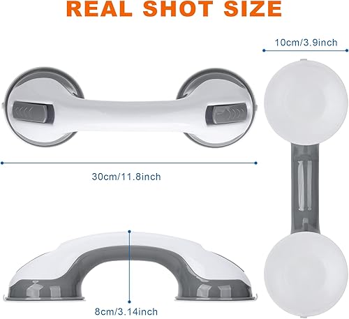Miniatura 5 de BUBEHYMY Paquete de 2 manijas de ducha barras de agarre de 12 pulgadas para bañeras y duchas para discapacitados madres ancianos productos de