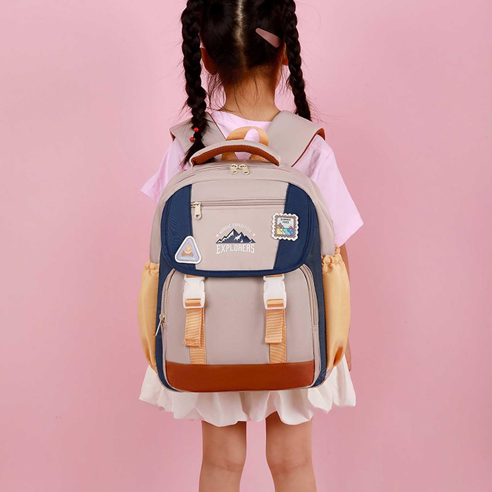 Zaino Scuola Elementare Bambina, Zainetto Bambino Leggero, Zaino per Bambini per Viaggi scolastici, Leggero e Resistente, con comode tracolle per Ragazzi e Ragazze.