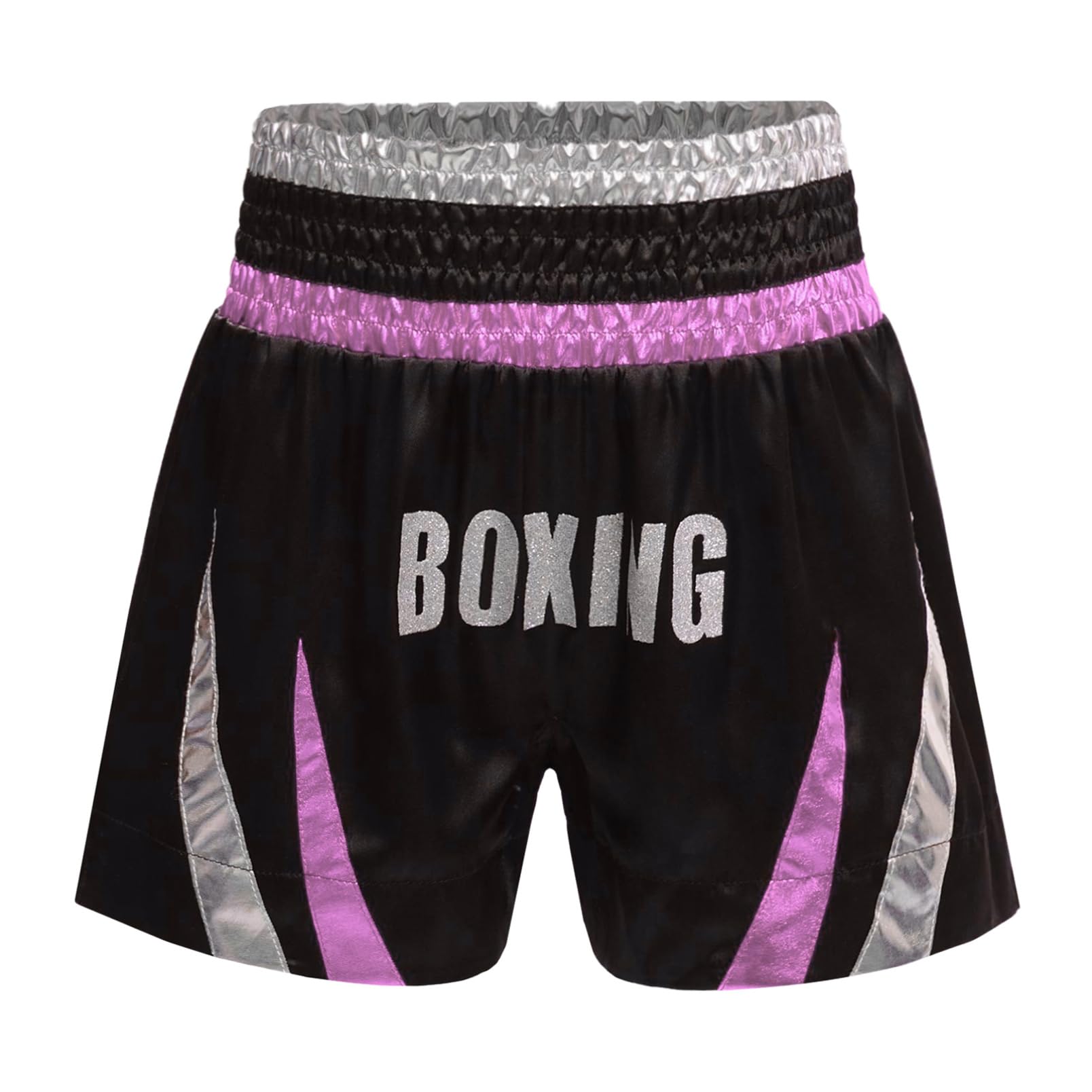 dPois Vêtements de Boxe Garçon Enfant Short de Boxe MMA Muay Thai Combat Fitness