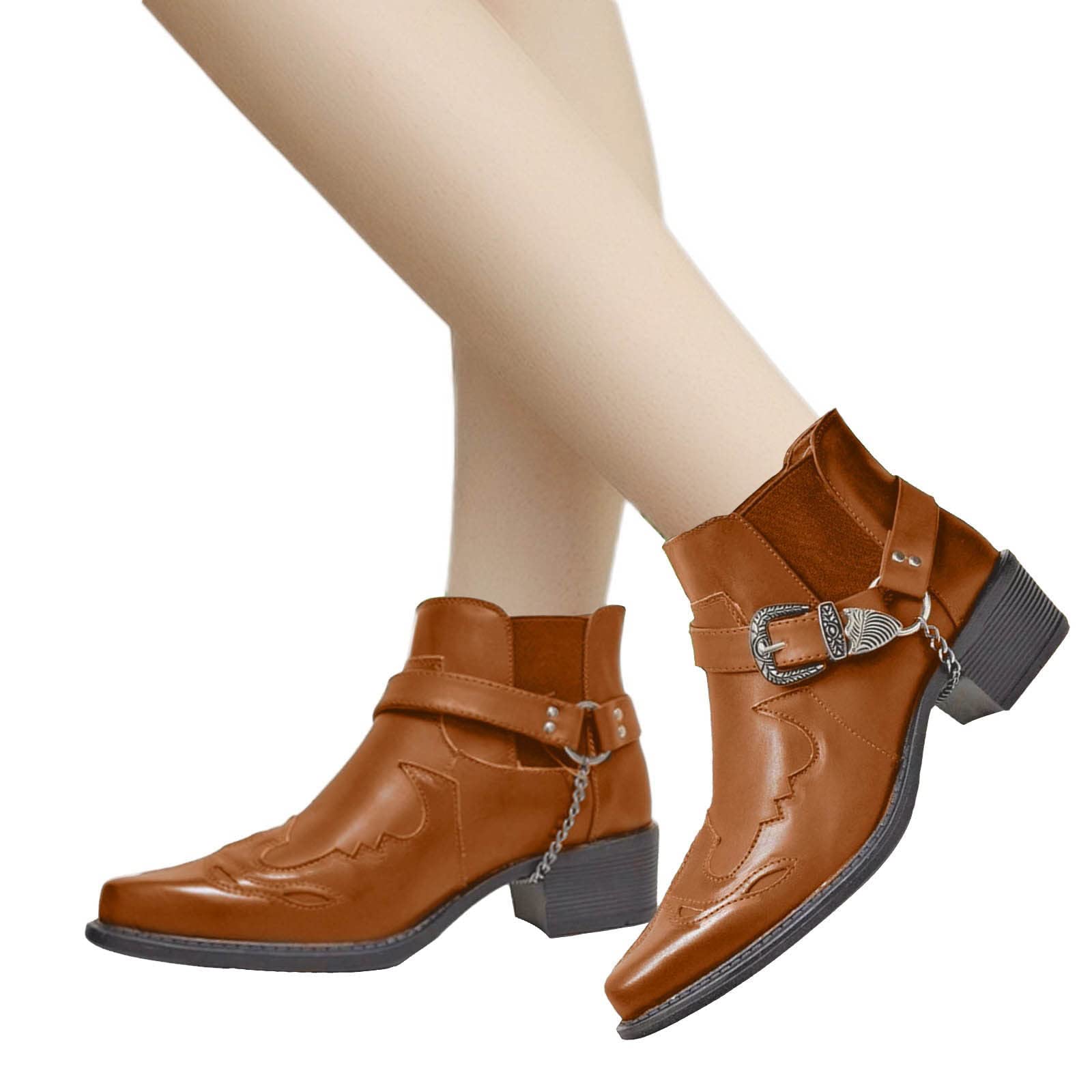 Botas de vaquero para hombre, de caña corta, impermeables, para tobillo