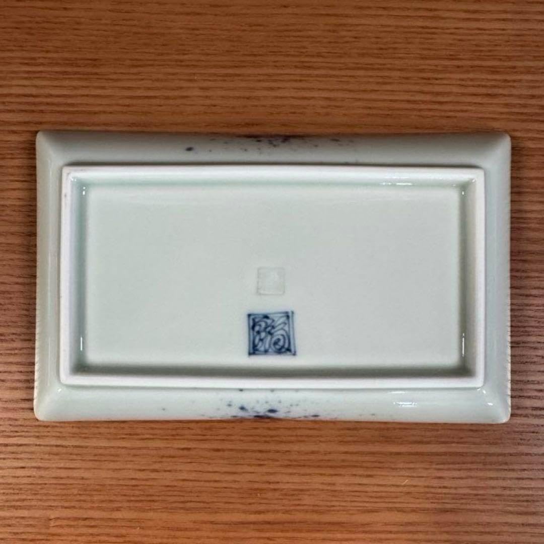 Edo江戸初期金継ぎ御深井焼 本漆・螺鈿入り葉形向付皿（青磁調釉薬＋貫入）