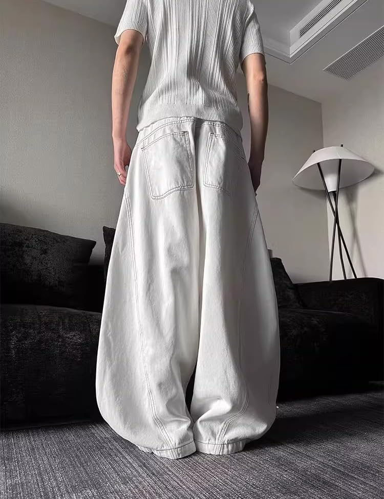 Men's Jeans Spring Autumn American Hip Hop Multi Pocket Denim Long Pants for Men2