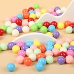 12mm Jeu de remplacement de billes de marbres boules,120pcs Balles de jeu en acrylique couleur solide pour les vérificateurs chinois, jeu de conseil, jeux de perles de pluie, coloriage de jouets, jeux en marbre (10 Couleurs)