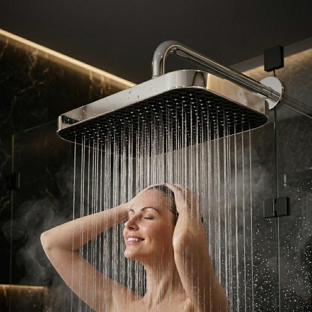 Backline Rainfall Shower Head - Wide Spray, Chrome -1 Backline Rainfall Shower Head - Wide Spray, Chrome -1