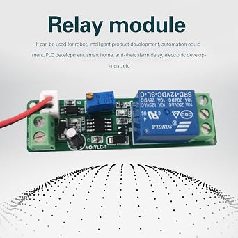 Jadeshay DC 12V Adjustable Timer Delay Module, High Precision Turn Off Relay Switch 1-10sec for Automation, Robotics, Intelligent Systems