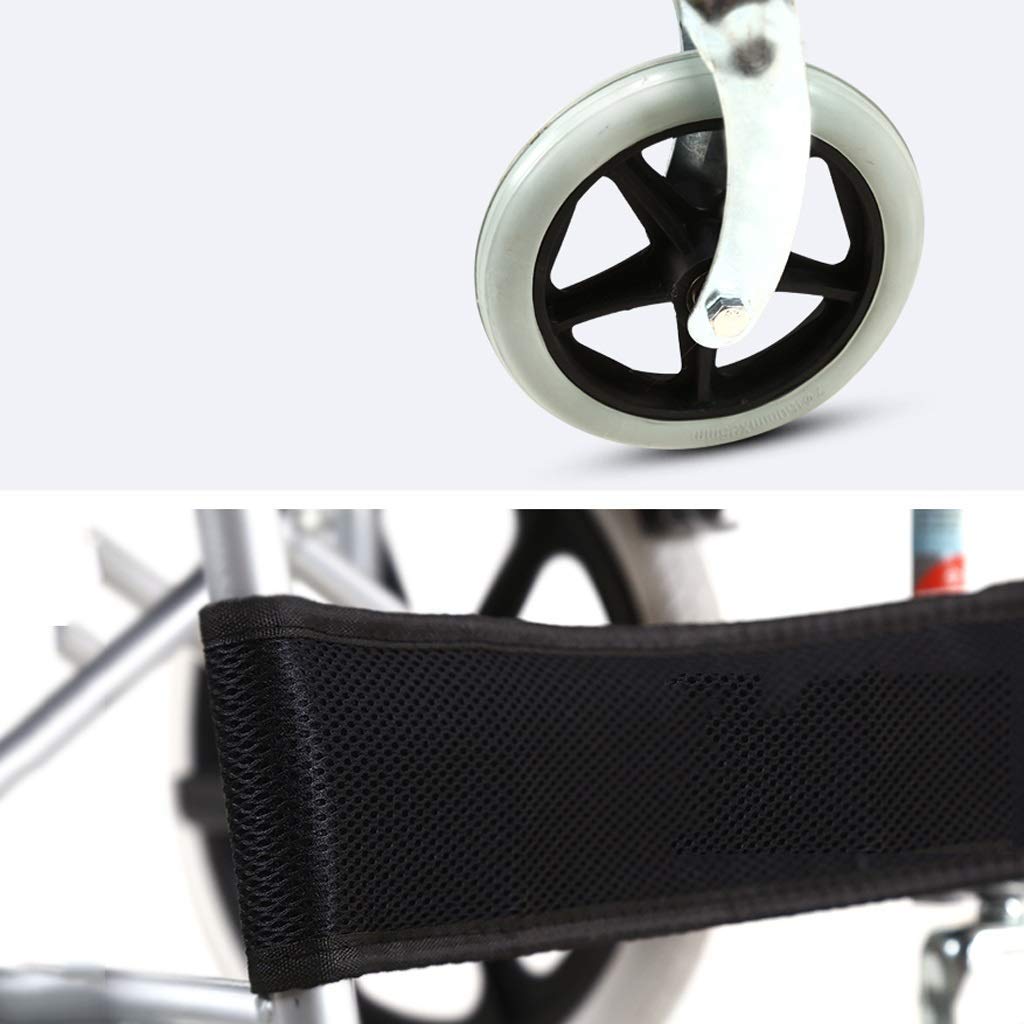 Silla de Ruedas Ultraligera Plegable roja de Viaje, pequeña, portátil, para Ancianos, discapacitados, Andador, sillas de Ruedas autopropulsadas con Empuje Manual