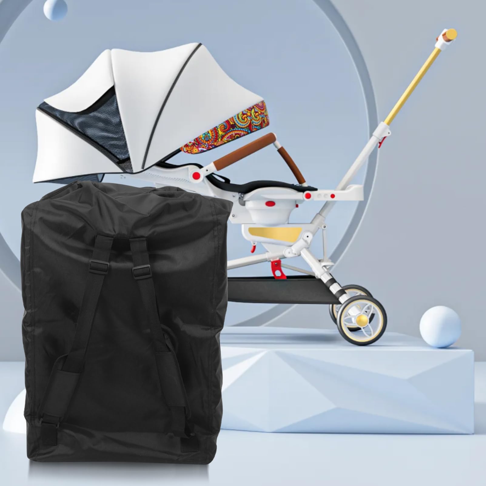 iplusmile Borsa da Viaggio per Passeggino Design Zaino Organizer per Accessori da Viaggio Realizzata in Robusto Oxford Antispruzzo per Protezione Durante i Viaggi in Aereo e Treni