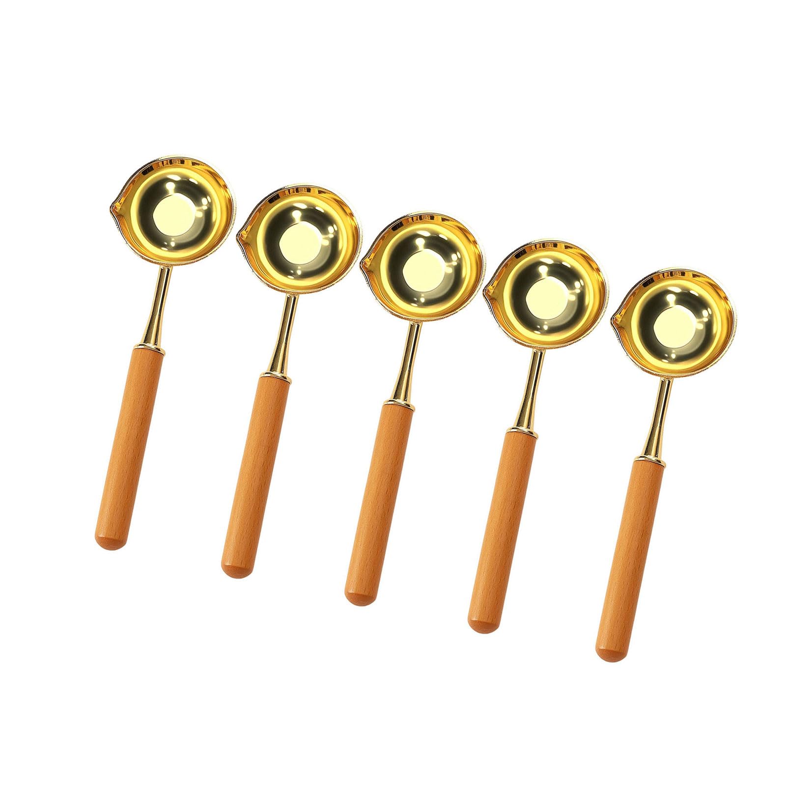 Xjdzineq 5 Pcs Waxed Seal Spoon Sealing Melting Craft Supplies for Stamped Envelope Invitations Scrapbook