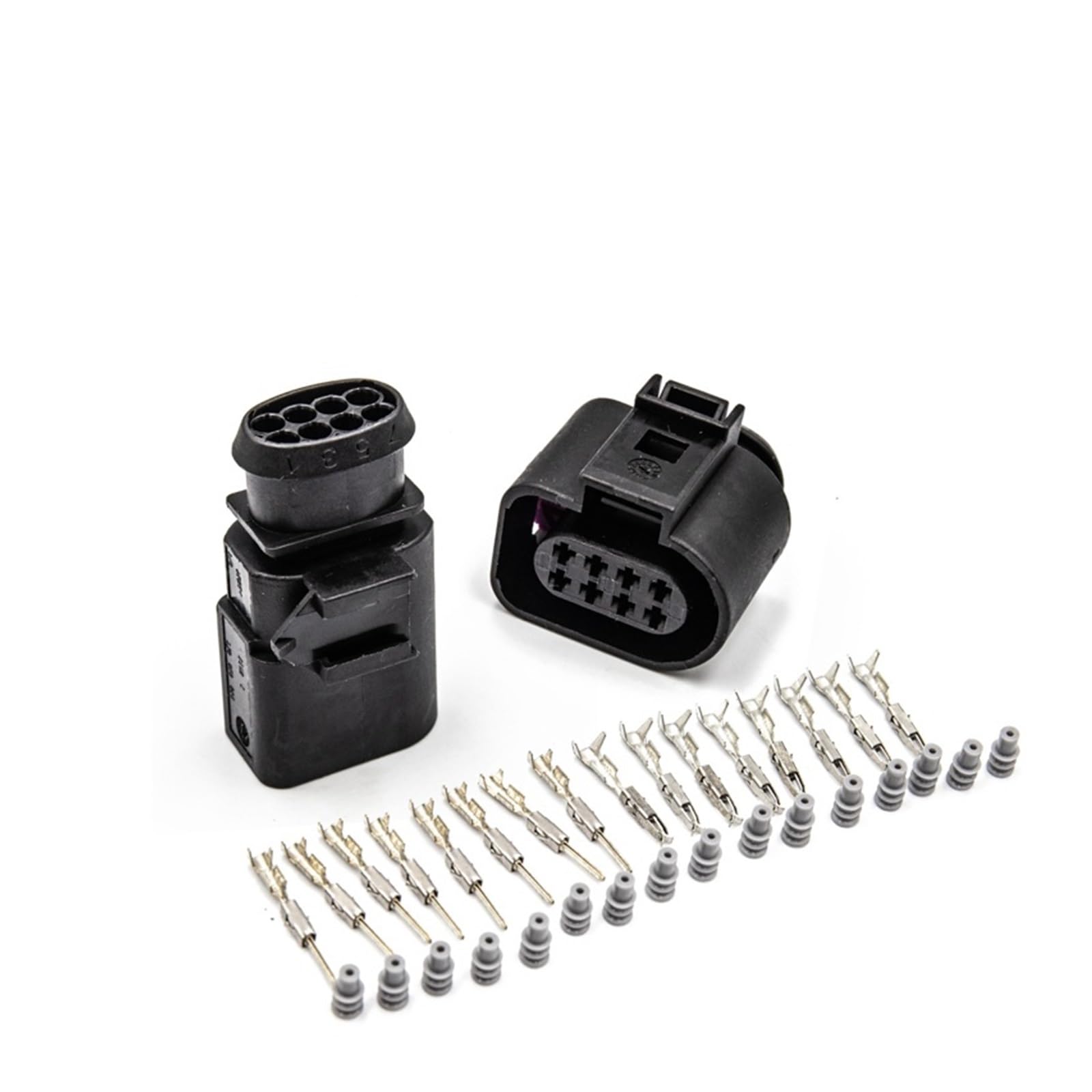 1 Juego de conector de arnés de cables impermeable de 8 pines enchufe de transmisión automotriz for 1J0973714 1J0973814(Army green,20 Sets)