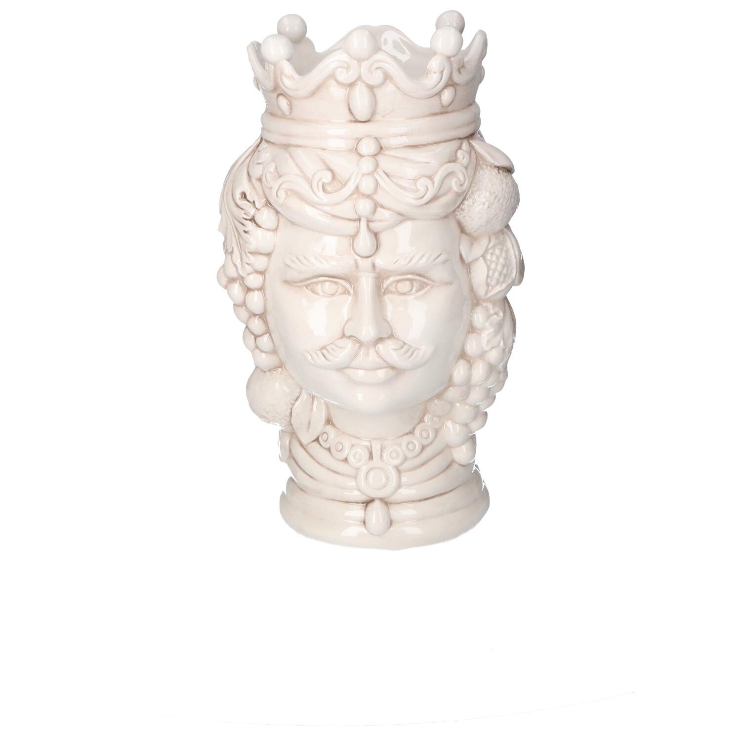 KeyHome - Vaso Testa Di Moro Donna In Ceramica Rossa Piccolo – Made In Italy 98493191