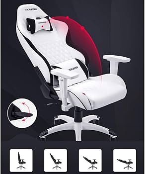 Amazon.co.jp: ホワイトゲーミングチェアホーム快適シンプルアンカー
