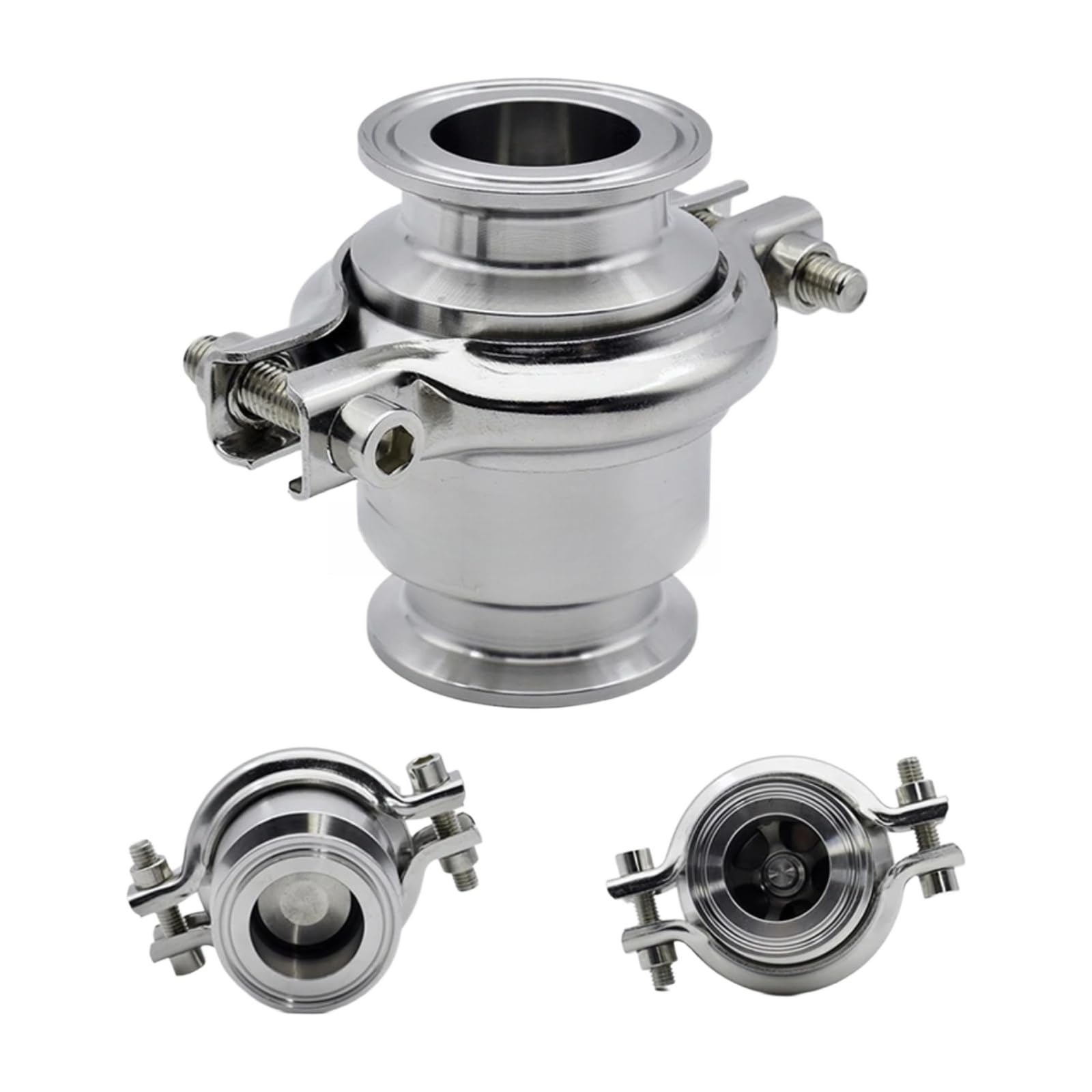 1 pcs Válvula de retención sanitaria Tri-Clamp 102mm Férula 119mm