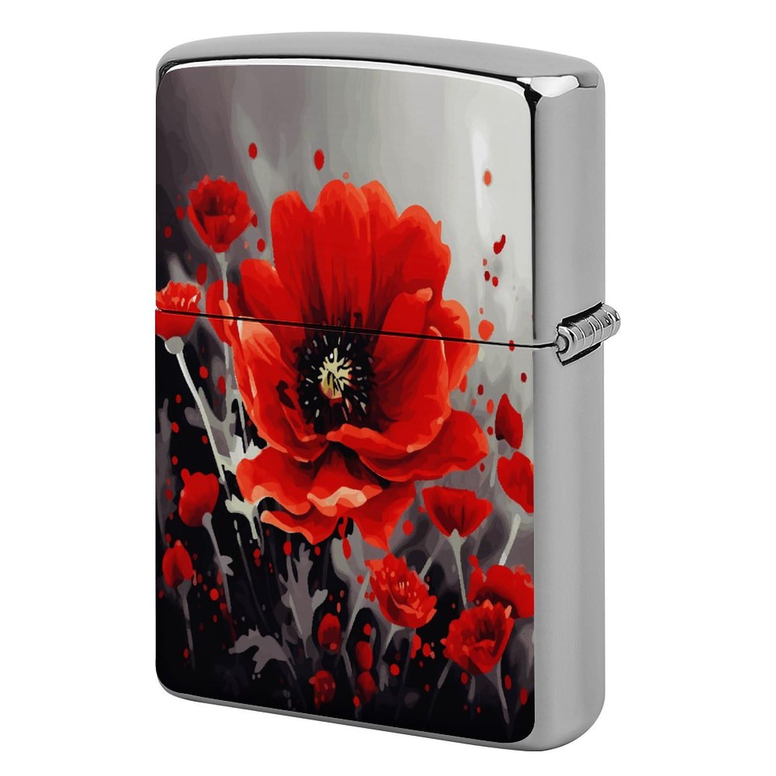 Fekiloot Style Dancing Red Flower Lighter Case Cover Lighter Holder