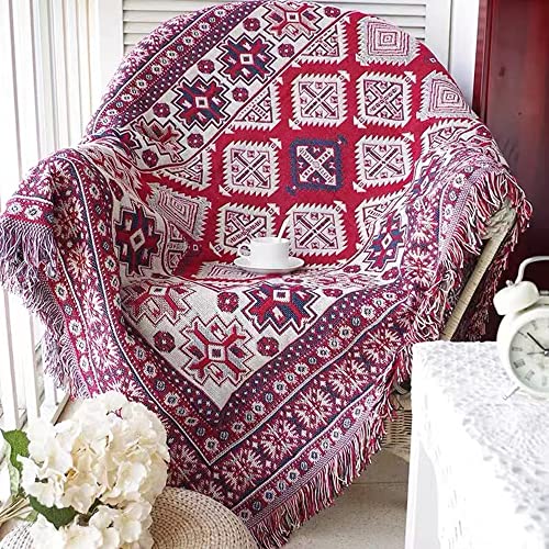 Jiabolang Boho Throw Blankets Reversible Woven Blankets Cover Hippie For Couch Bed Recliner Sofa Bohemian Tapestry Colorful Furniture Protector Cover For Home Décor, Astrology, Double Side, 50"X70" #TOP2