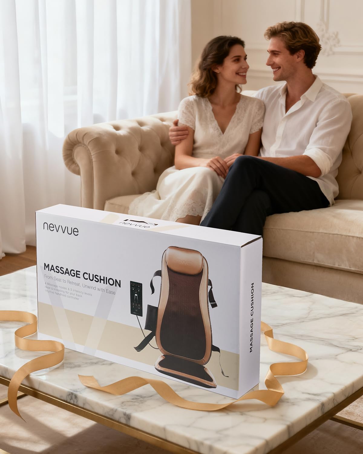 Massaggiatore Schiena, Sedia Massaggiante con Calore, Cuscino Massaggiante a Vibrazione, Poltrona Massaggiante con 3 Livelli Intensità, Massaggio Schiena per Corpo a Casa, Massage Chair