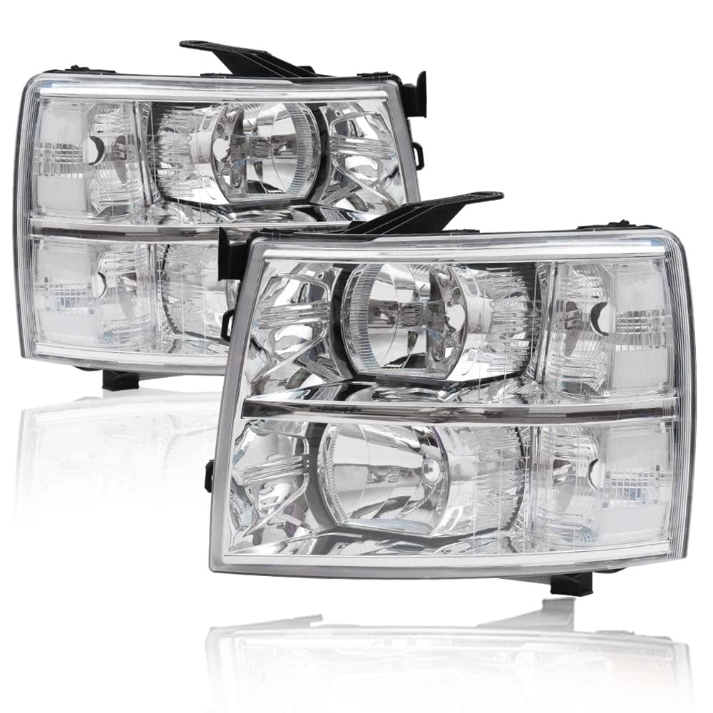PIT66 Headlights Assembly Fit for 2007-2013 Chevy Silverado 1500 2500 3500 NOT Fit 2007 Old Body Classic Headlamp faros delanteros 22853028