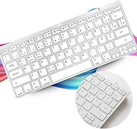 Teclado Sem Fio Bluetooth ABNT2 Padrão Brasileiro Com Tecla Ç Teclado sem fio com Conexão Bluetooth Easy-Switch Pilha Compatível com PC Mac Android iOS Tablets