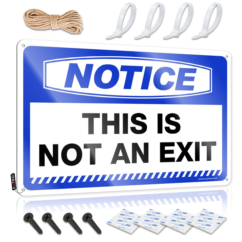 Garage Signs For Men Funny Notice This Is Not An Exit Tin Sign Funny House Signs Little Man Cave Sign(30X40CM)