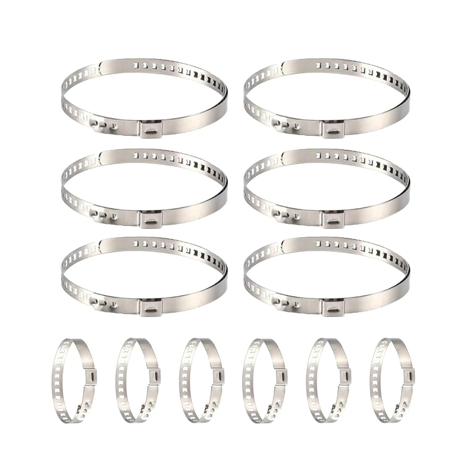 LIUZIKUN Pack Of 12 Stainless Steel Roulade Clip Adjustable Meat Roller Clamps For Kitchen Cooking Food Preparation